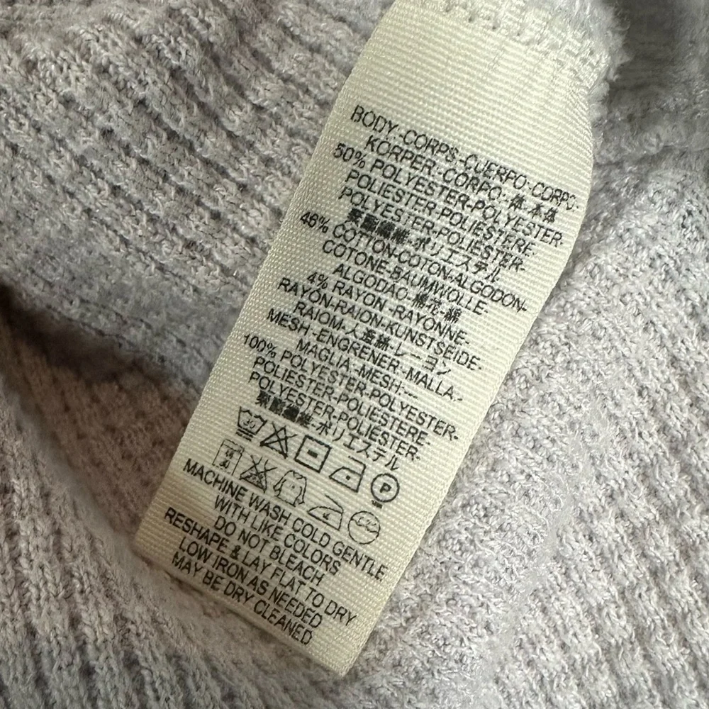 Free People Dance With Me Tee Lilac Thermal Waffle Knit Short Sleeve Top Small